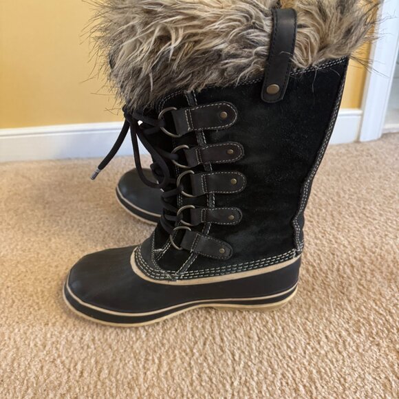 SOREL Black Waterproof Boots - Size 9 - Joan of Arc - Picture 4 of 8